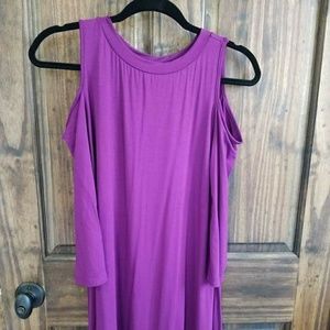 Purple cold should tunic